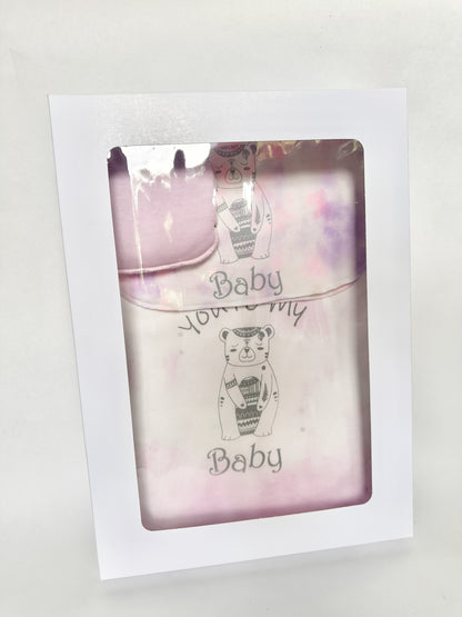 Set de Manta de  lactancia con pañito de Eructo